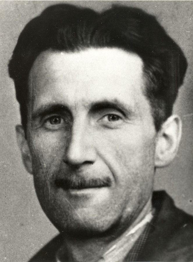 Picture of George Orwell which appears in an old accreditation for the BNUJ.