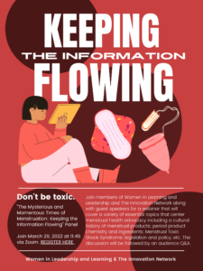 Menstruation: Keeping the Information Flowing: Free Information Session Slated For March 29